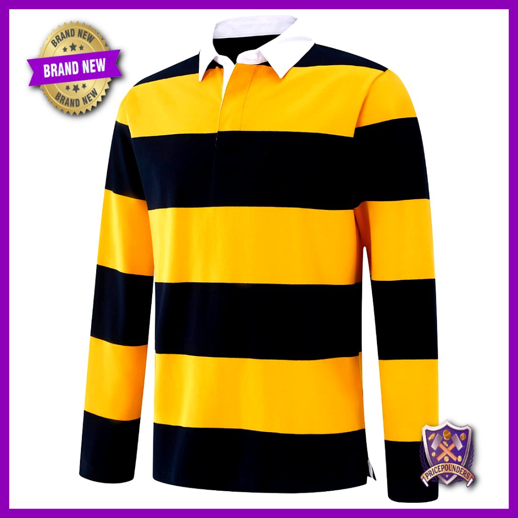 Men's Striped Polo Shirt Cotton Blend Moisture Wicking Golf Casual